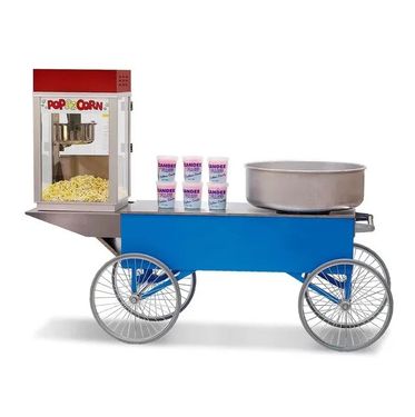 Cărucior tip vagon pentru vată de zahăr și popcorn