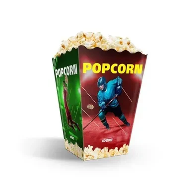 POPCORNiCO Cutie pliabilă pentru popcorn mini sport 1.7 l 450 buc