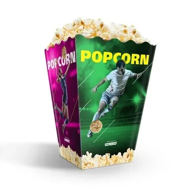 POPCORNiCO Cutie pliabilă pentru popcorn midi sport 3.0 l 400 buc