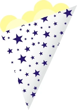POPCORNiCO Cornet popcorn hârtie 0,5 L Mini Star albastru - 100 buc