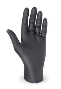 Mănuși nitril negre de unică folosință, XL, 100 buc