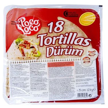 Lipii tortilla durum Poco Loco - 25 cm, 18 buc