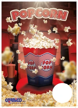 Poster cutie popcorn a2 cu loc pentru preț