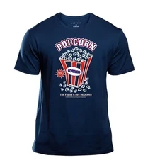 Tricou albastru cu imprimeu Popcorn Box