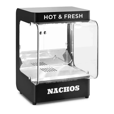 Vitrină pentru popcorn/nachos cu încălzire, design retro, 99 L